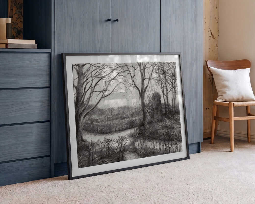 Winter Forest Path, arte de Corné Akkers