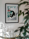 Cat With Tomato Plant (1931), arte de Hiroaki Takahashi