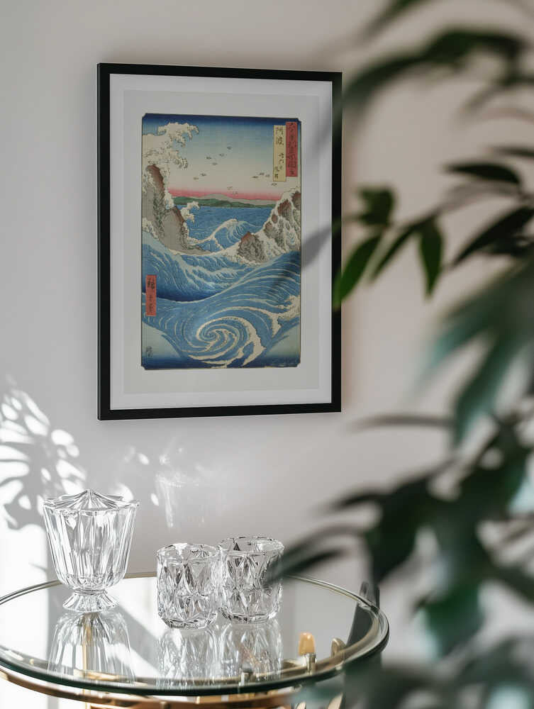 Awa Province Naruto Whirlpools, arte de Utagawa Hiroshige