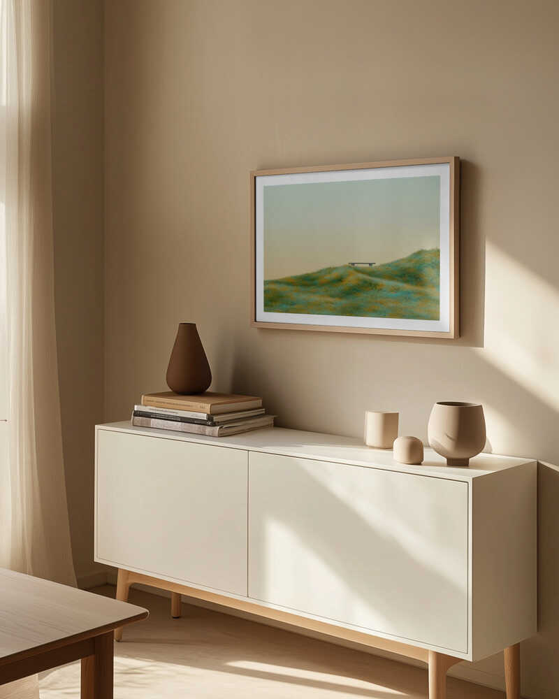 Serene Hilltop Bench, arte de Javier Pardina