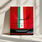 Red Sportscar Racing Stripes