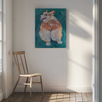 Vibrant Corgi Dog, arte de Pauline Wegman | Key and Sea Creative