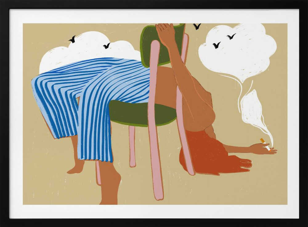Dreaming Woman Smoking, arte de Uma Gokhale