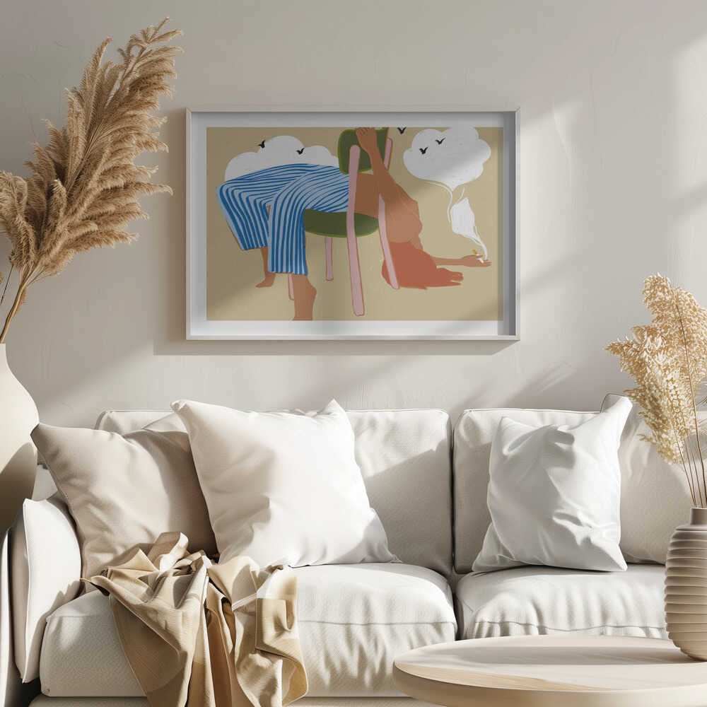 Dreaming Woman Smoking, arte de Uma Gokhale