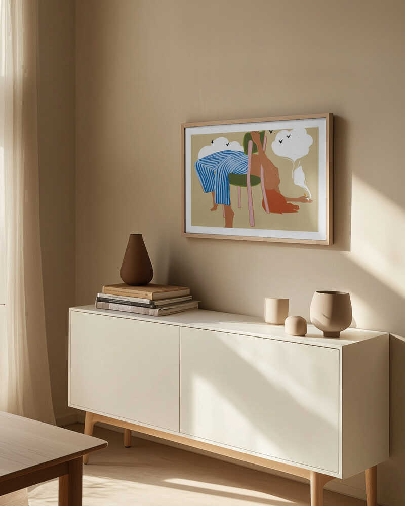 Dreaming Woman Smoking, arte de Uma Gokhale