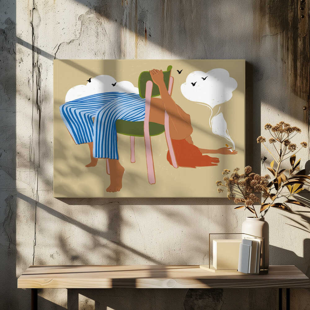 Dreaming Woman Smoking, arte de Uma Gokhale