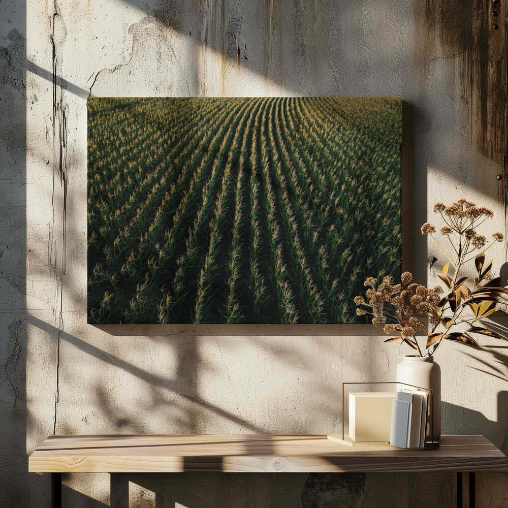 Golden Corn Field Rows, arte de Javier Pardina