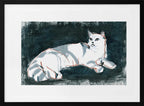Lying White Cat