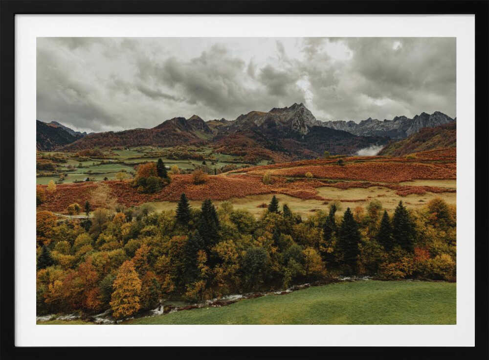Autumn Mountain Valley, arte de Javier Pardina