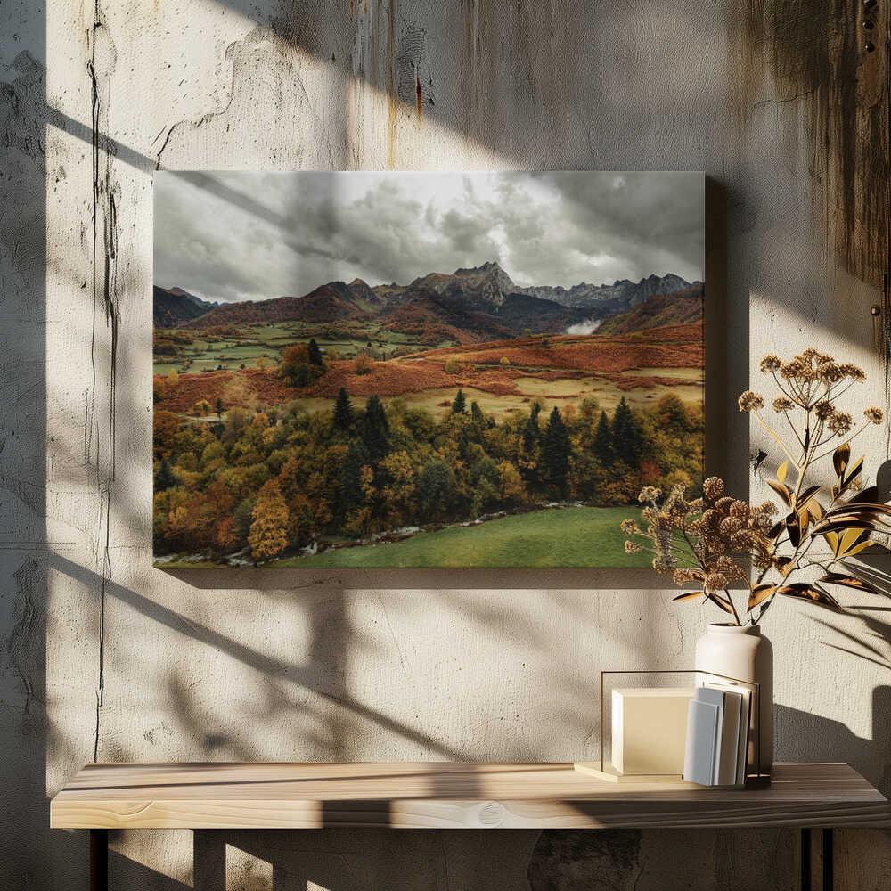 Autumn Mountain Valley, arte de Javier Pardina
