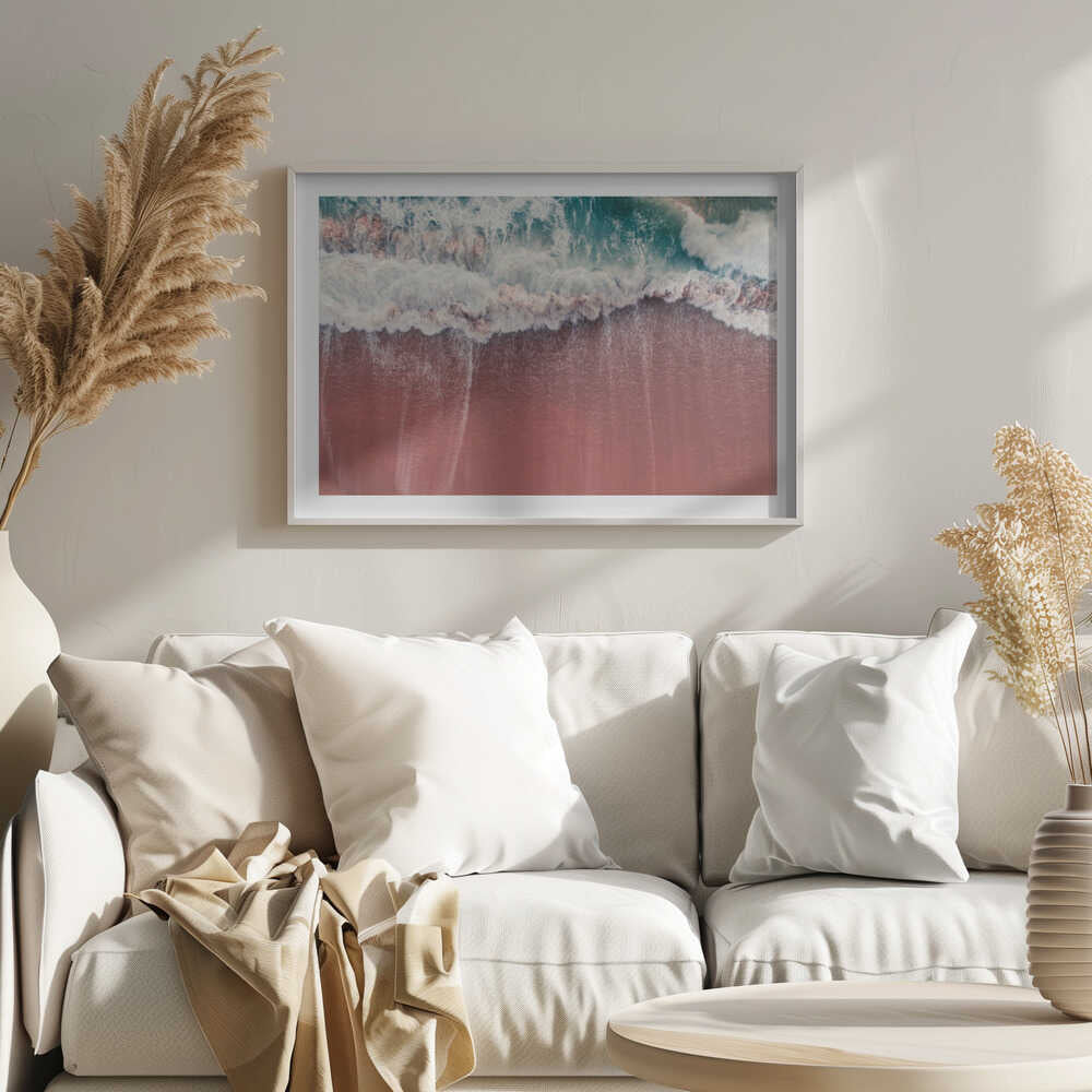 Crashing Waves Red Beach, arte de Javier Pardina