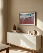 Crashing Waves Red Beach, arte de Javier Pardina