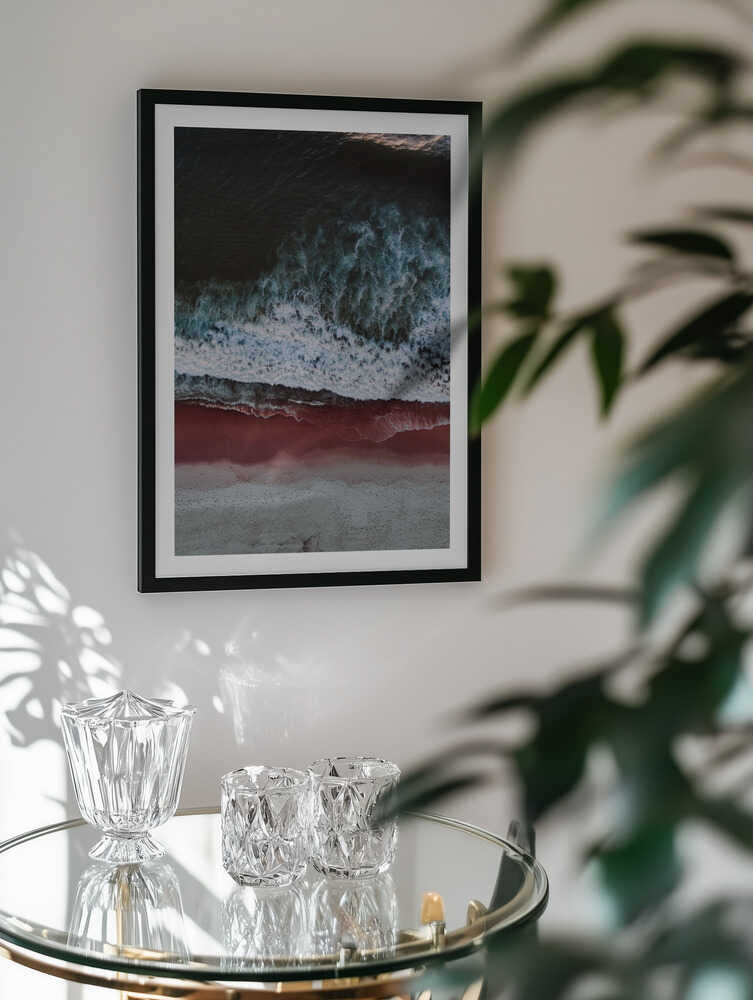 Red Sand Beach Waves, arte de Javier Pardina