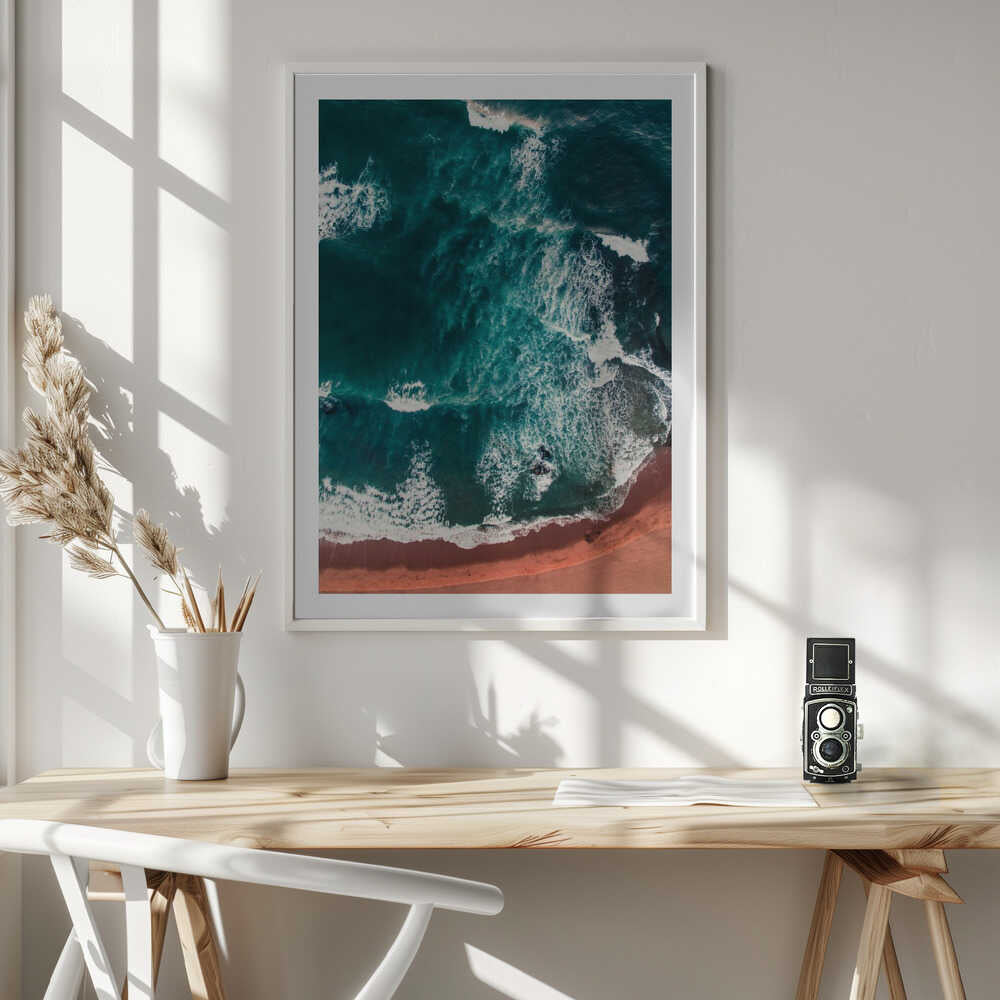 Aerial Ocean Waves Beach, arte de Javier Pardina