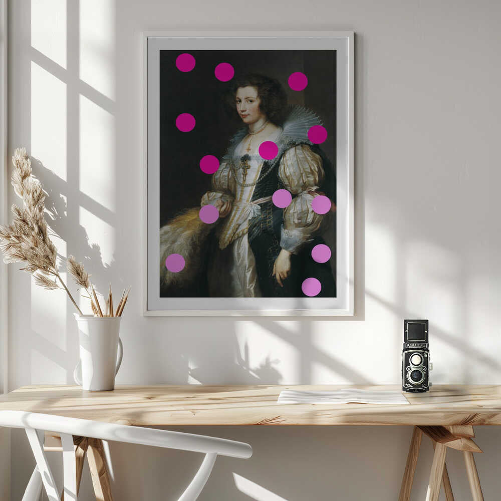 Elegant Lady with Pink Dots, arte de Talitha McQueen