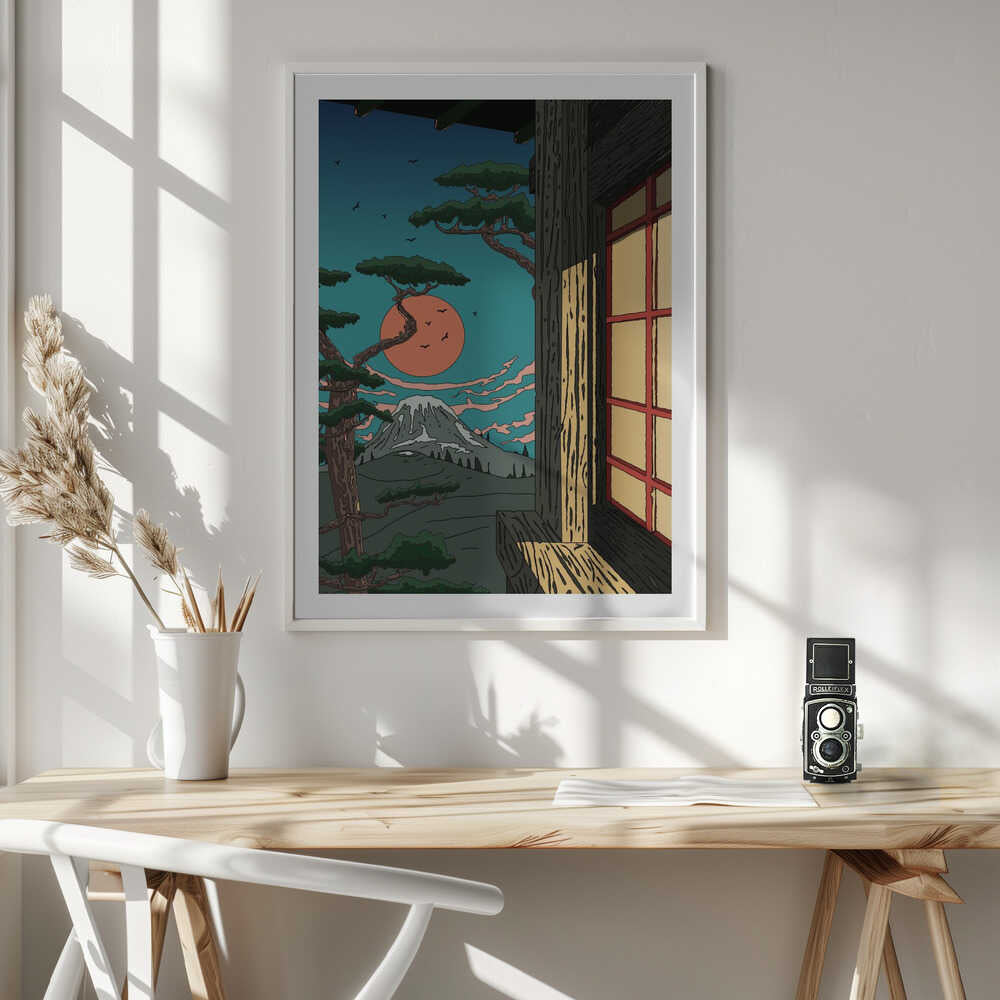 Japanese Mountain Serenity, arte de Nicholas