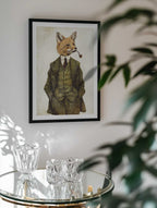 The Vintage Stylish Fox, arte de Mike Koubou