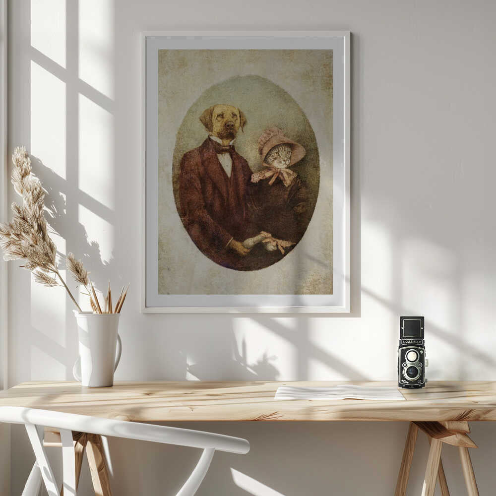 Victorian-style Portrait Couple, arte de Mike Koubou