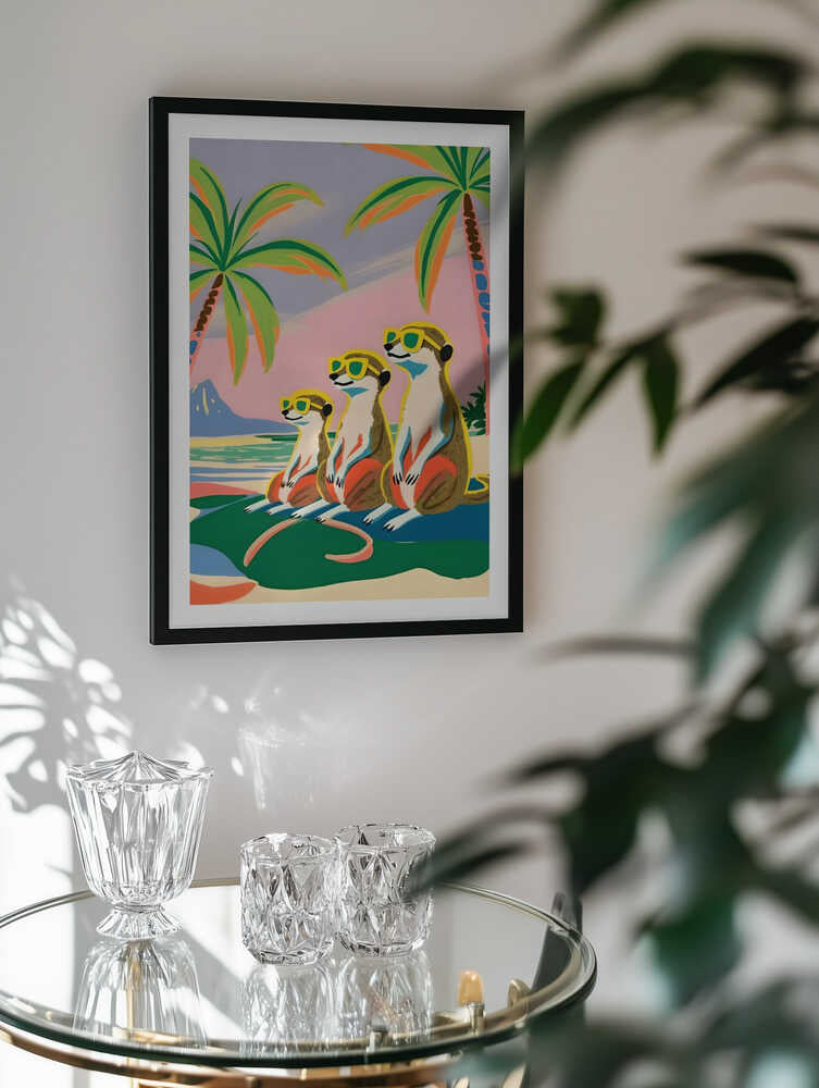 Meerkats Beach Vacation, arte de Uma Gokhale