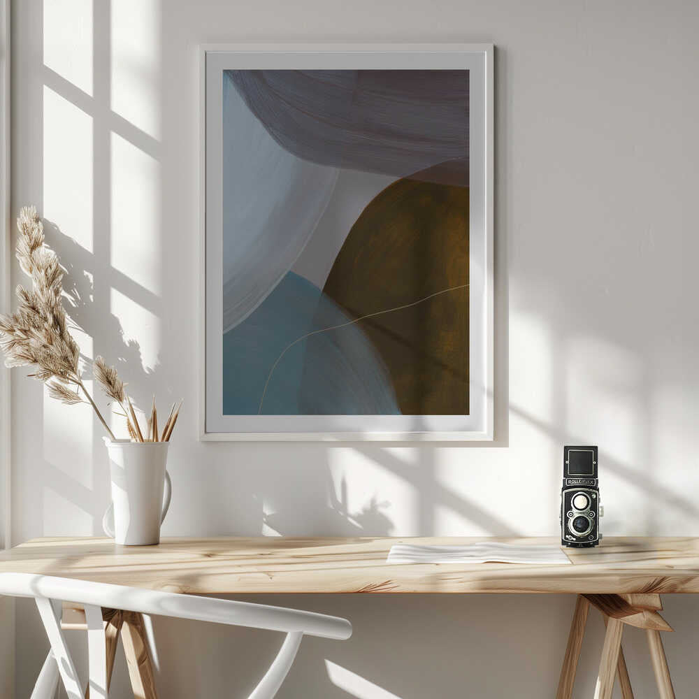Overlapping Curves In Muted Tones, arte de Mareike Böhmer