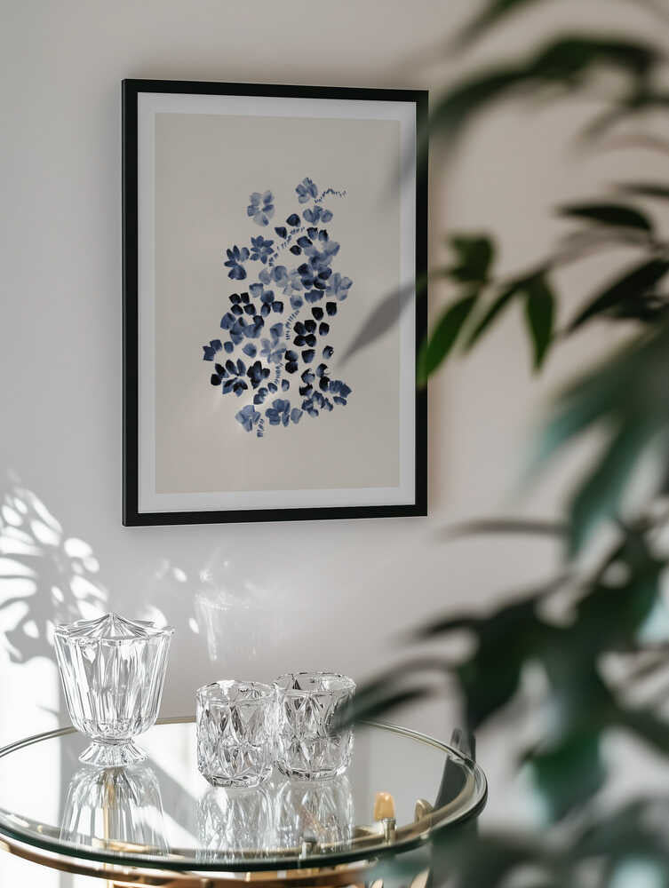 Indigo Floral Bloom, arte de Danushka Abeygoda