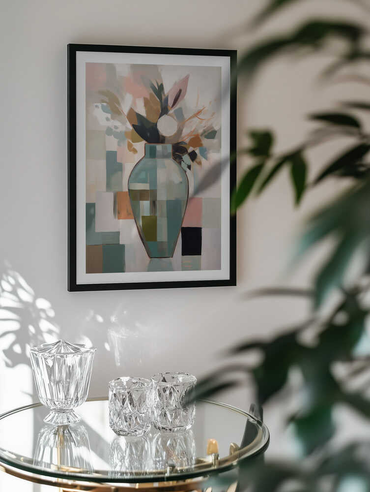 Geometric Floral Vase, arte de Andreas Magnusson