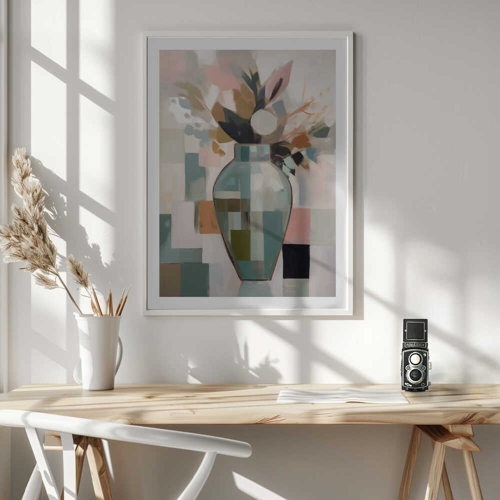 Geometric Floral Vase, arte de Andreas Magnusson
