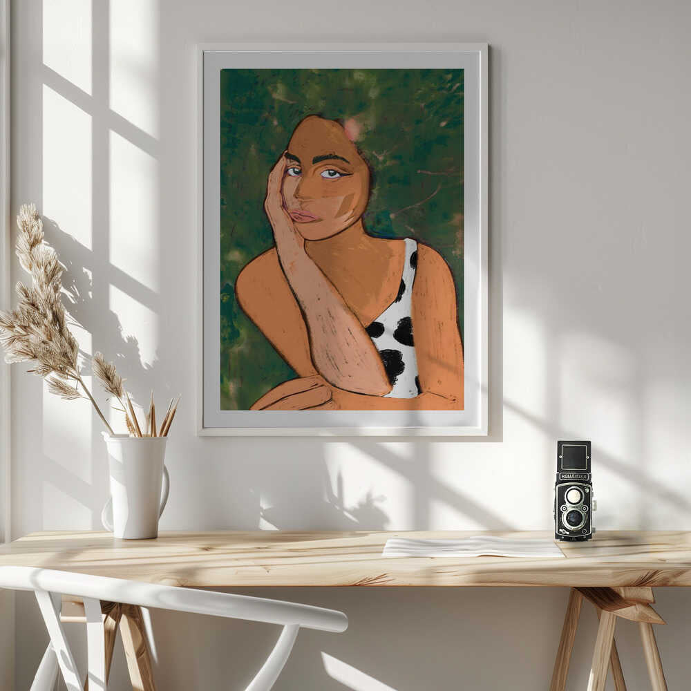 Contemplative Woman, arte de Uma Gokhale