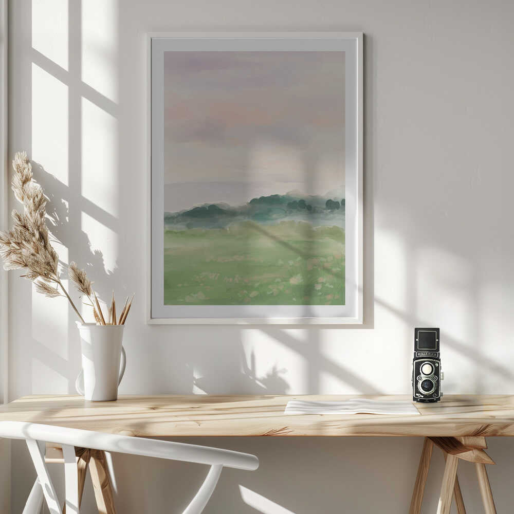 Misty Morning Fields, arte de Katharina Puritscher