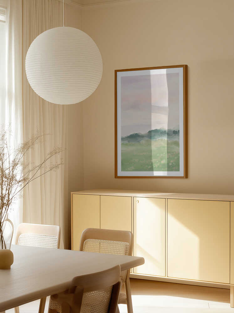 Misty Morning Fields, arte de Katharina Puritscher