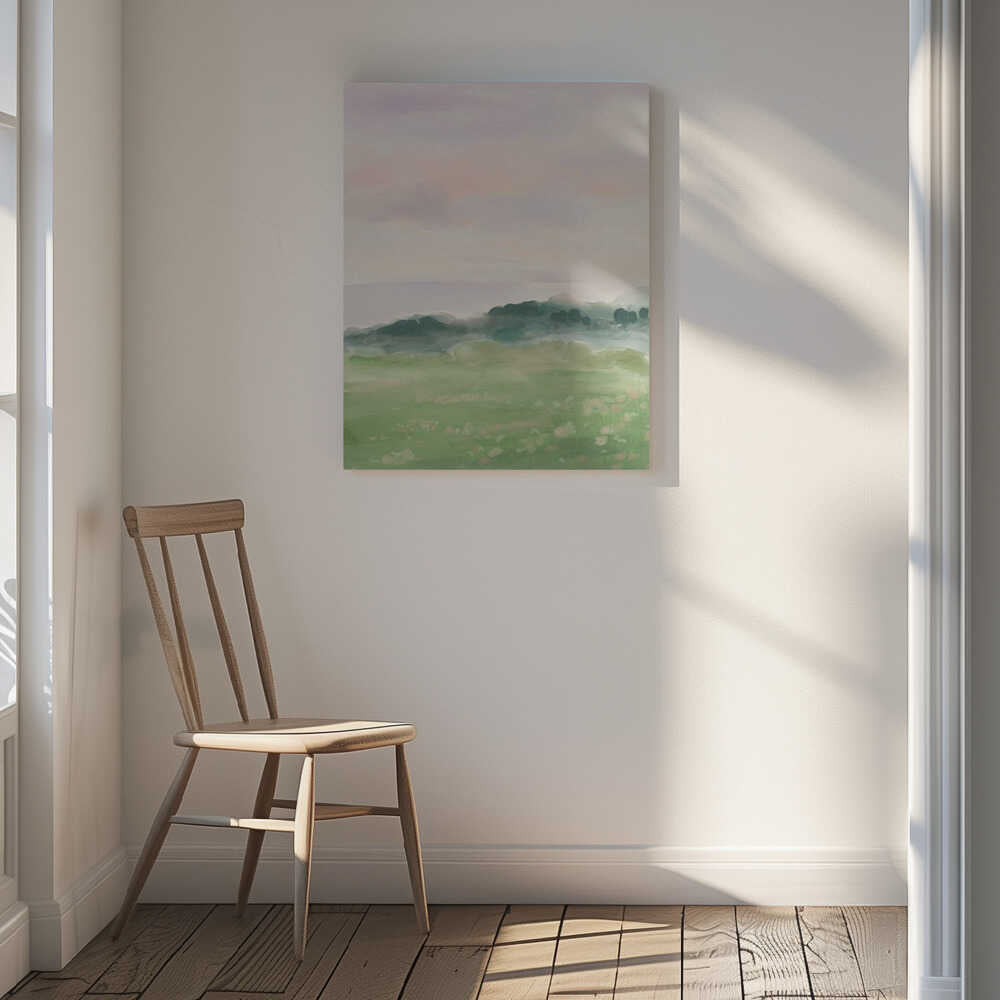 Misty Morning Fields, arte de Katharina Puritscher