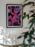 Vibrant Neon Cat, arte de Kanat Ibragimov