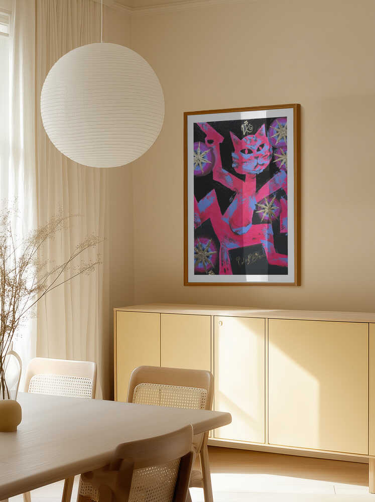 Vibrant Neon Cat, arte de Kanat Ibragimov