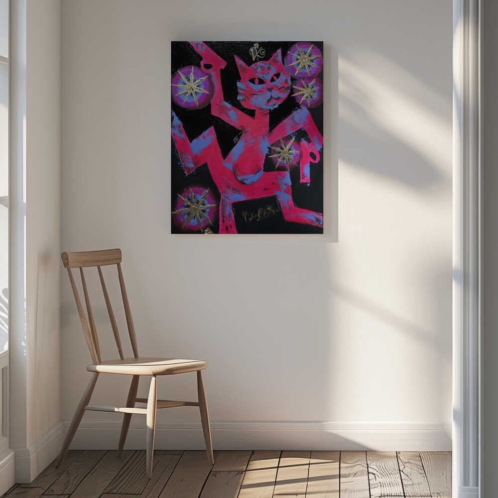 Vibrant Neon Cat, arte de Kanat Ibragimov