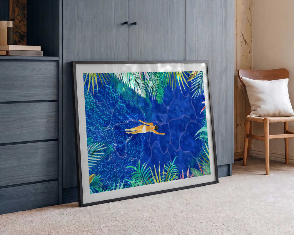 Summer Swim in Paradise, arte de Uma Gokhale