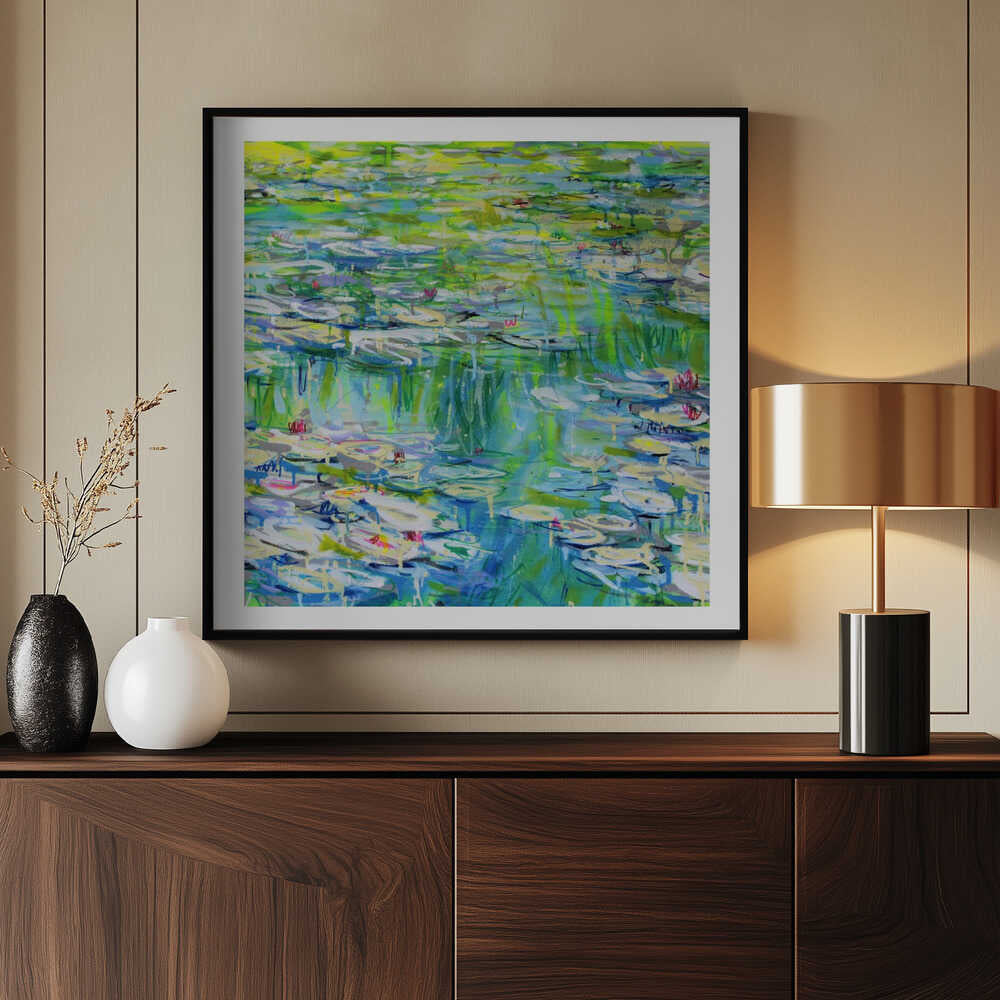 Vibrant Water Lilies, arte de Wayne Sleeth