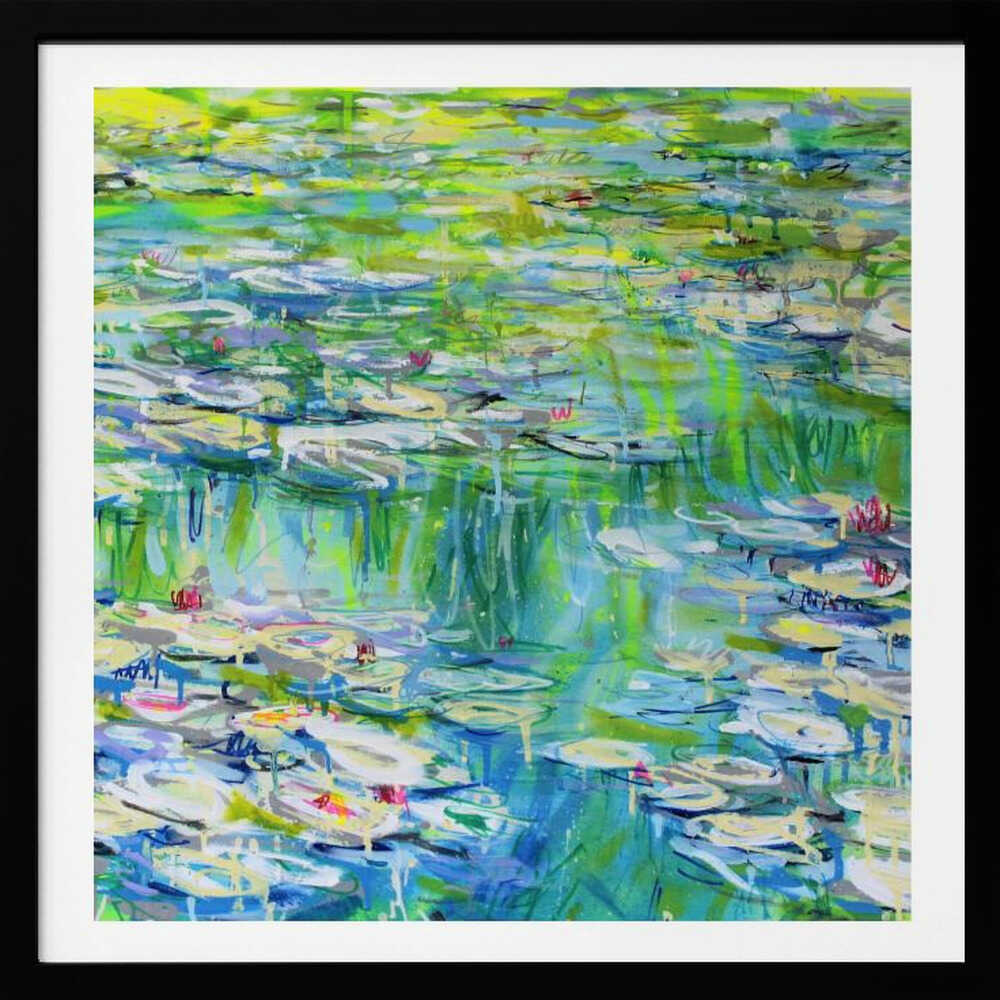 Vibrant Water Lilies, arte de Wayne Sleeth