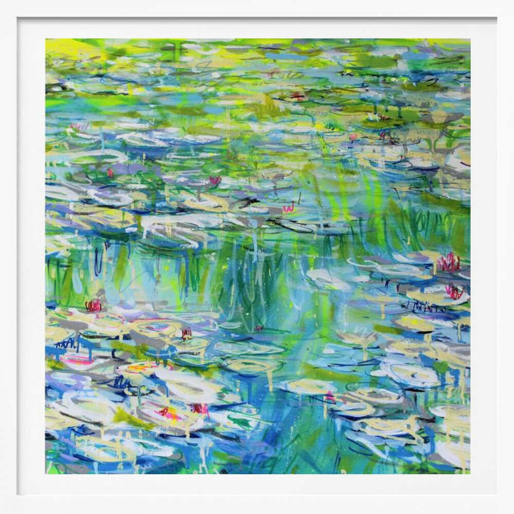 Vibrant Water Lilies, arte de Wayne Sleeth