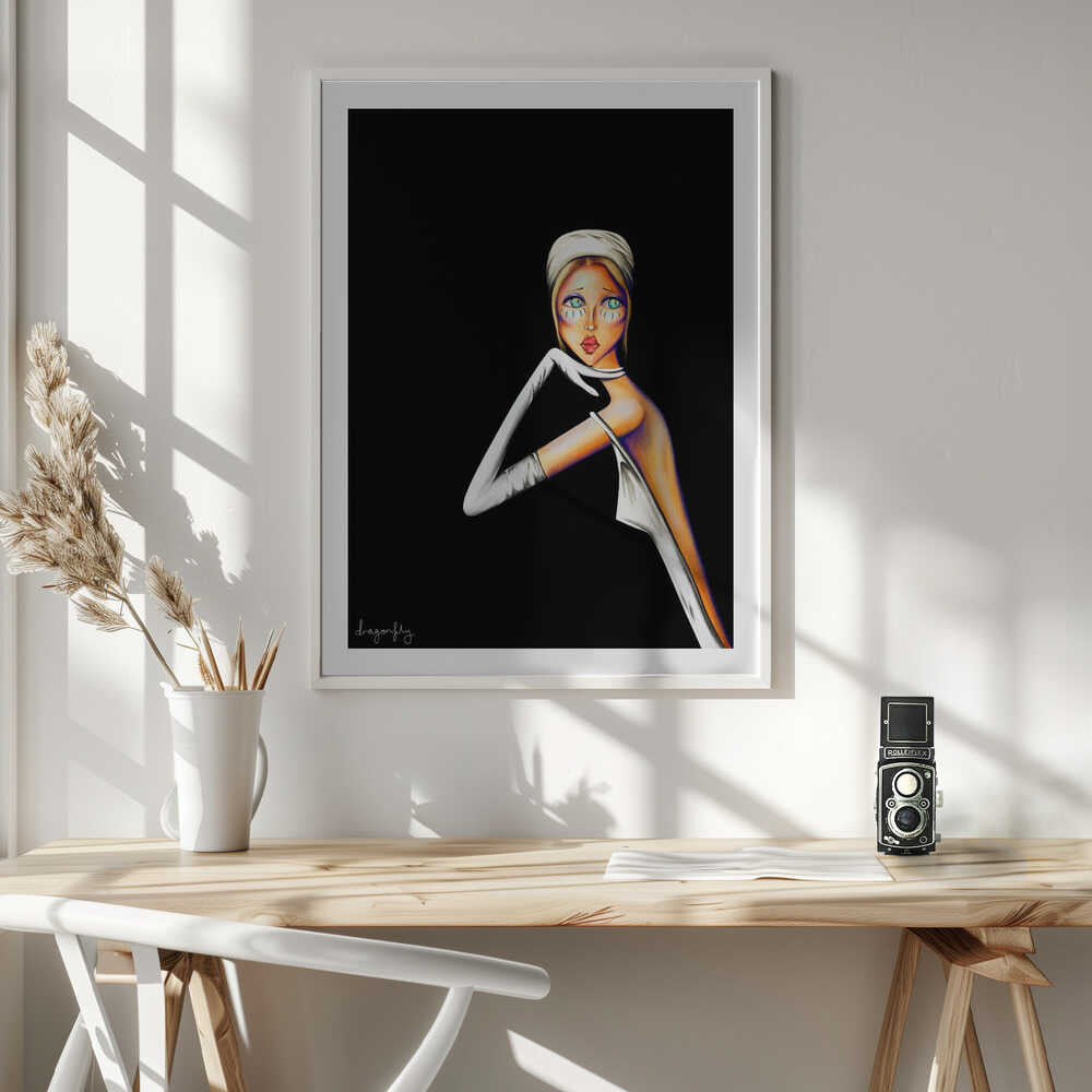 Elegant Fashion Portrait, arte de dragonfly