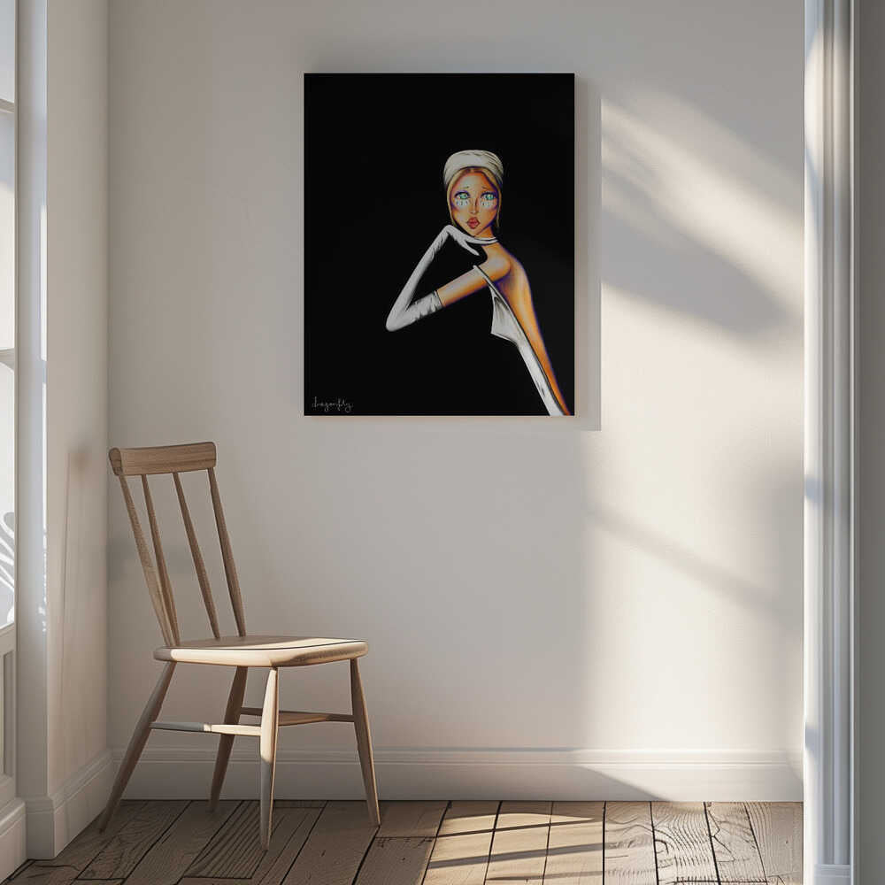 Elegant Fashion Portrait, arte de dragonfly