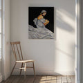 Pensive Woman In White, arte de dragonfly