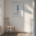 Chic Blue Dress Woman, arte de dragonfly