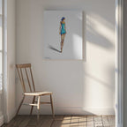Chic Blue Dress Woman, arte de dragonfly