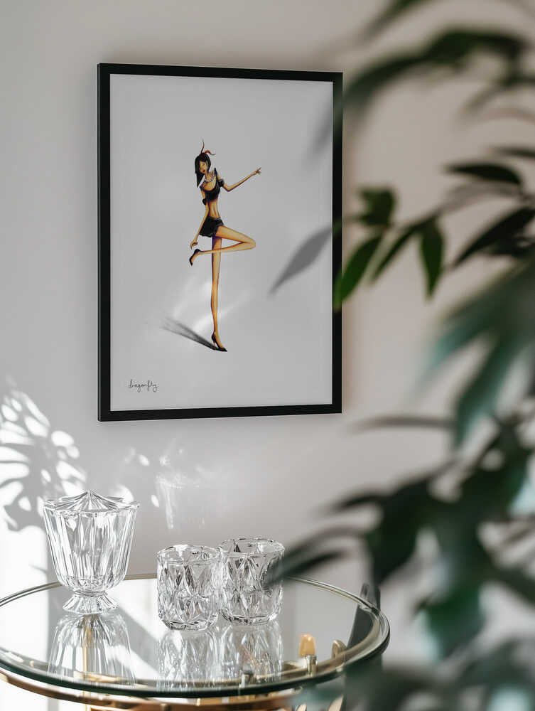 Graceful Fashion Pose, arte de dragonfly