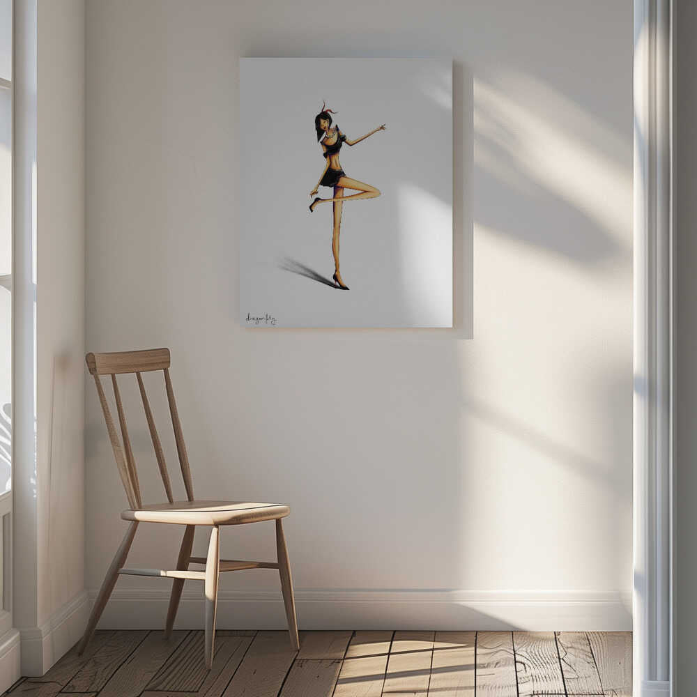 Graceful Fashion Pose, arte de dragonfly