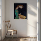 Serene Woman and Cat, arte de Sharyn Bursic