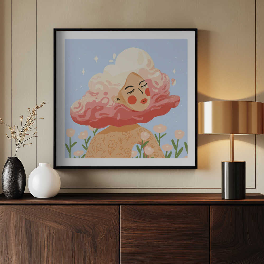 Dreamy Floral Cloud Woman, arte de Zove Ahhh