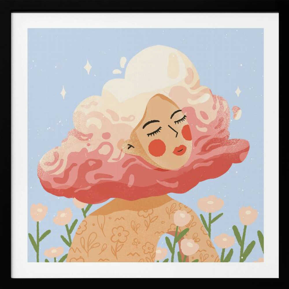 Dreamy Floral Cloud Woman, arte de Zove Ahhh