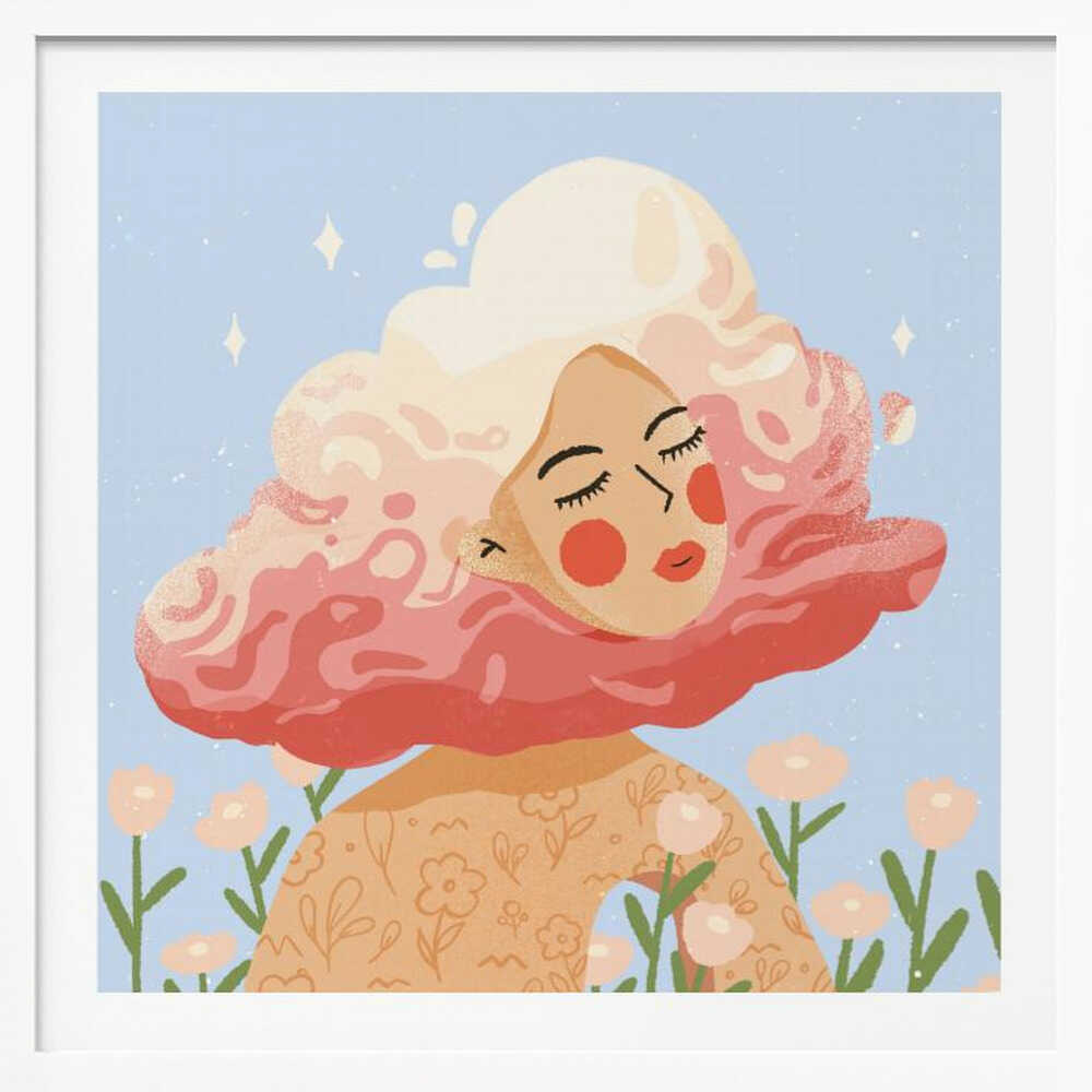 Dreamy Floral Cloud Woman, arte de Zove Ahhh
