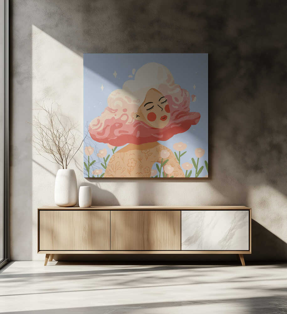 Dreamy Floral Cloud Woman, arte de Zove Ahhh
